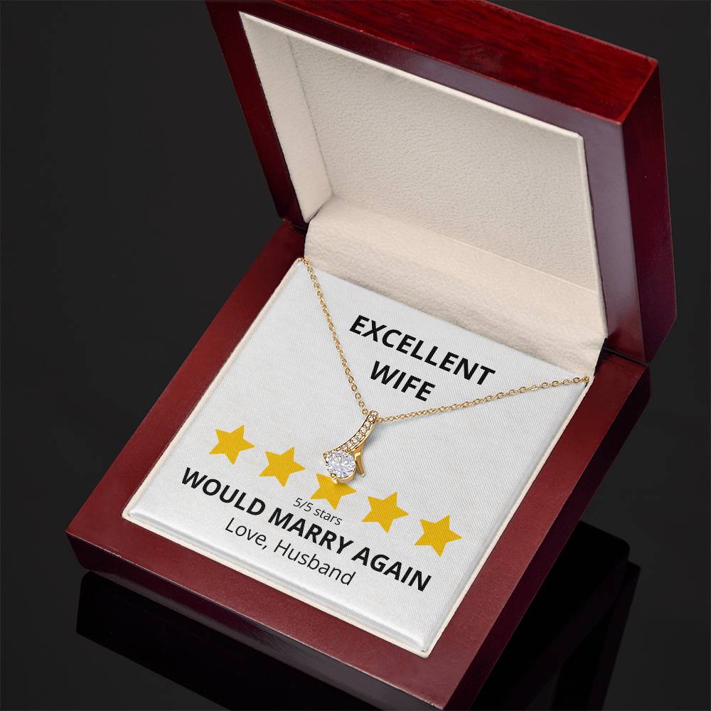 Excellent Wife 5 star Review Alluring Beauty Necklace-[Heartfelt Family Gift]