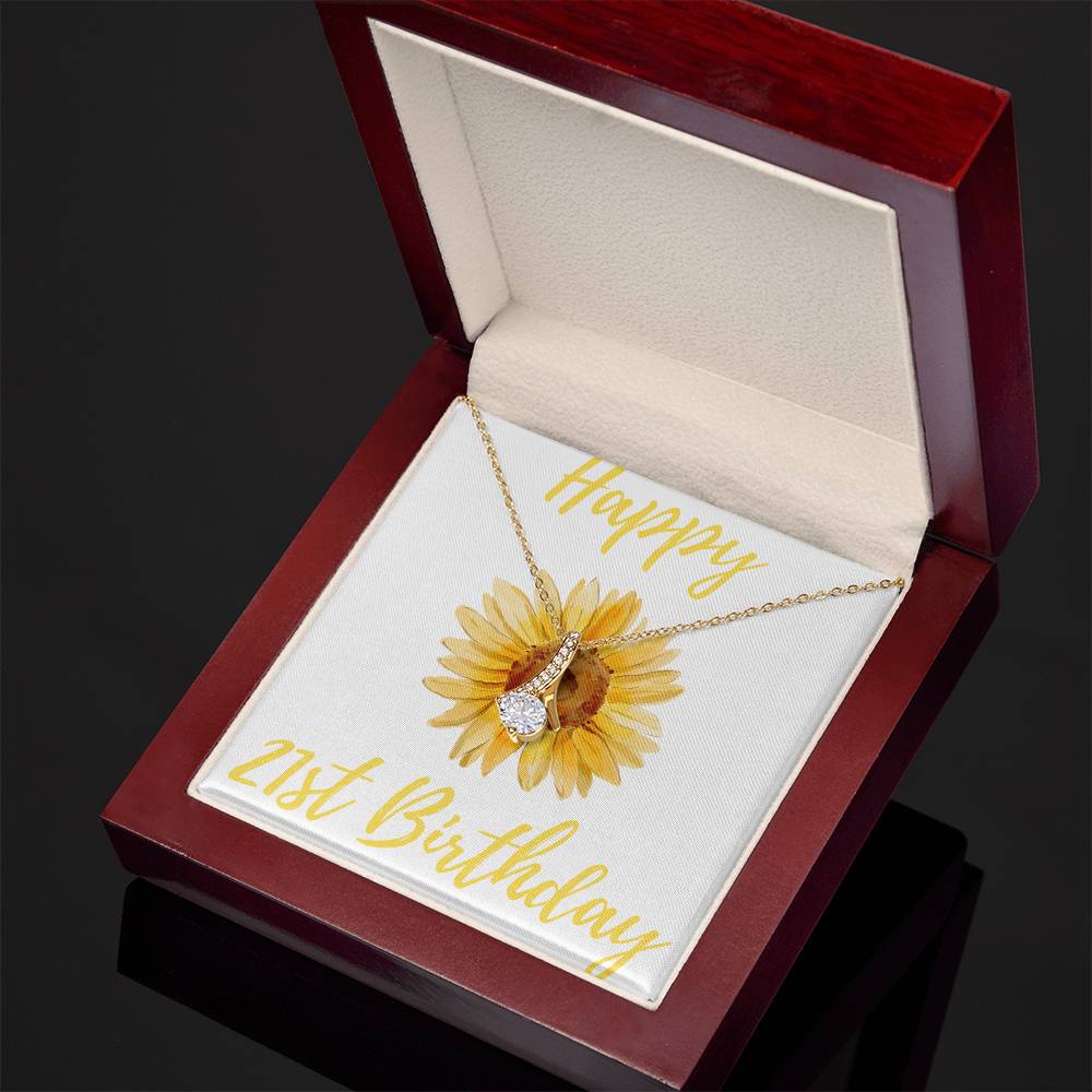 Happy 21st Birthday Alluring Beauty Necklace-[Heartfelt Family Gift]