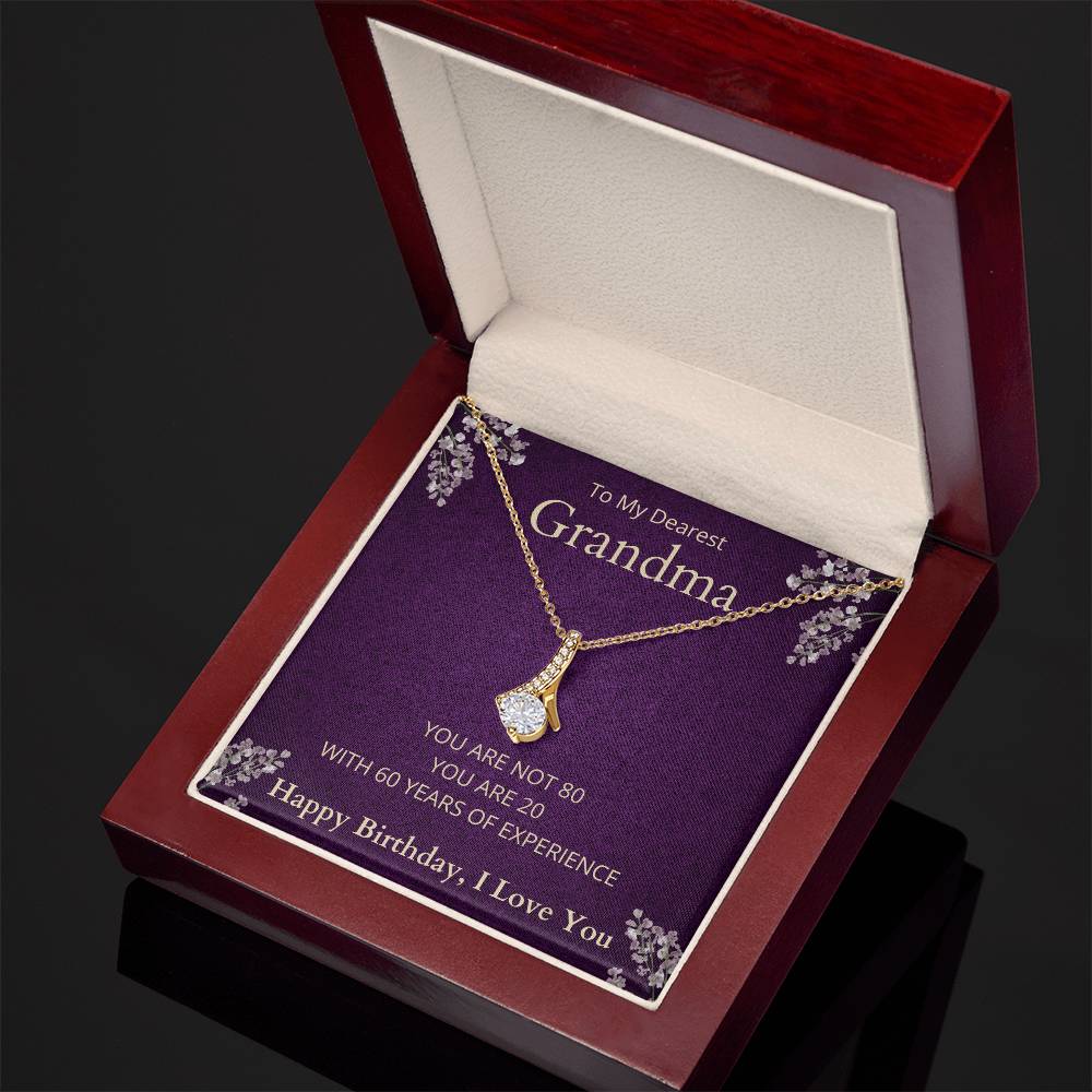Grandma 80th Birthday Alluring Beauty Necklace-[Heartfelt Family Gift]