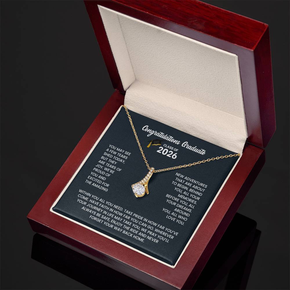 Class of 2026 Necklace - Petite Ribbon