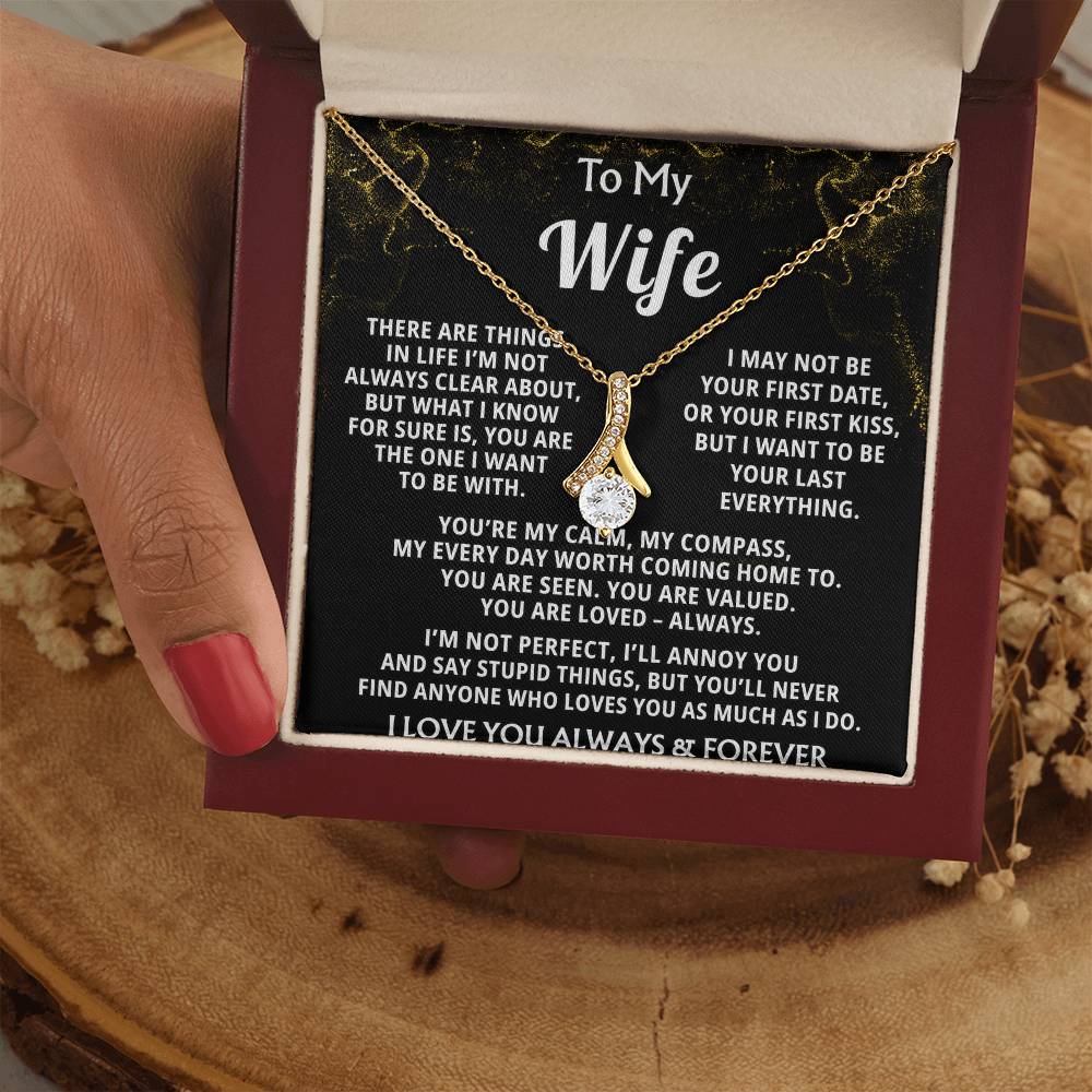 To My Wife Alluring Beauty Necklace Gift