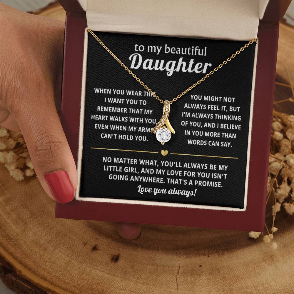 To My Daughter Alluring Beauty Necklace Gift