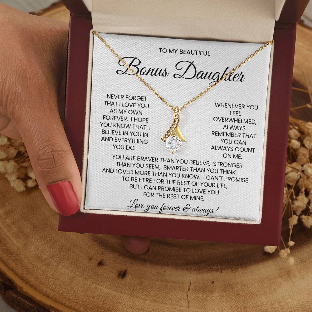 Bonus Daughter Alluring Beauty Necklace Gift