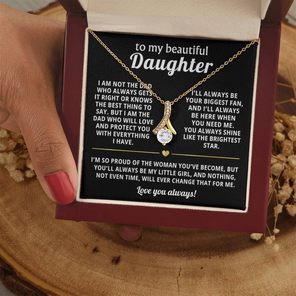 To My Daughter Alluring Beauty Necklace Gift