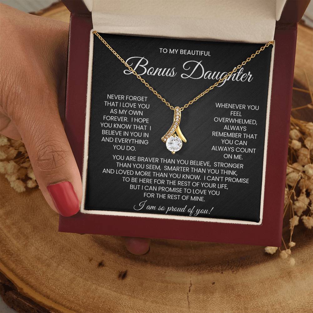 Bonus Daughter Alluring Beauty Necklace Gift