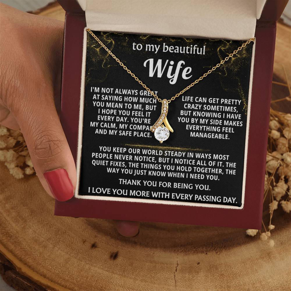 To My Wife Alluring Beauty Necklace Gift
