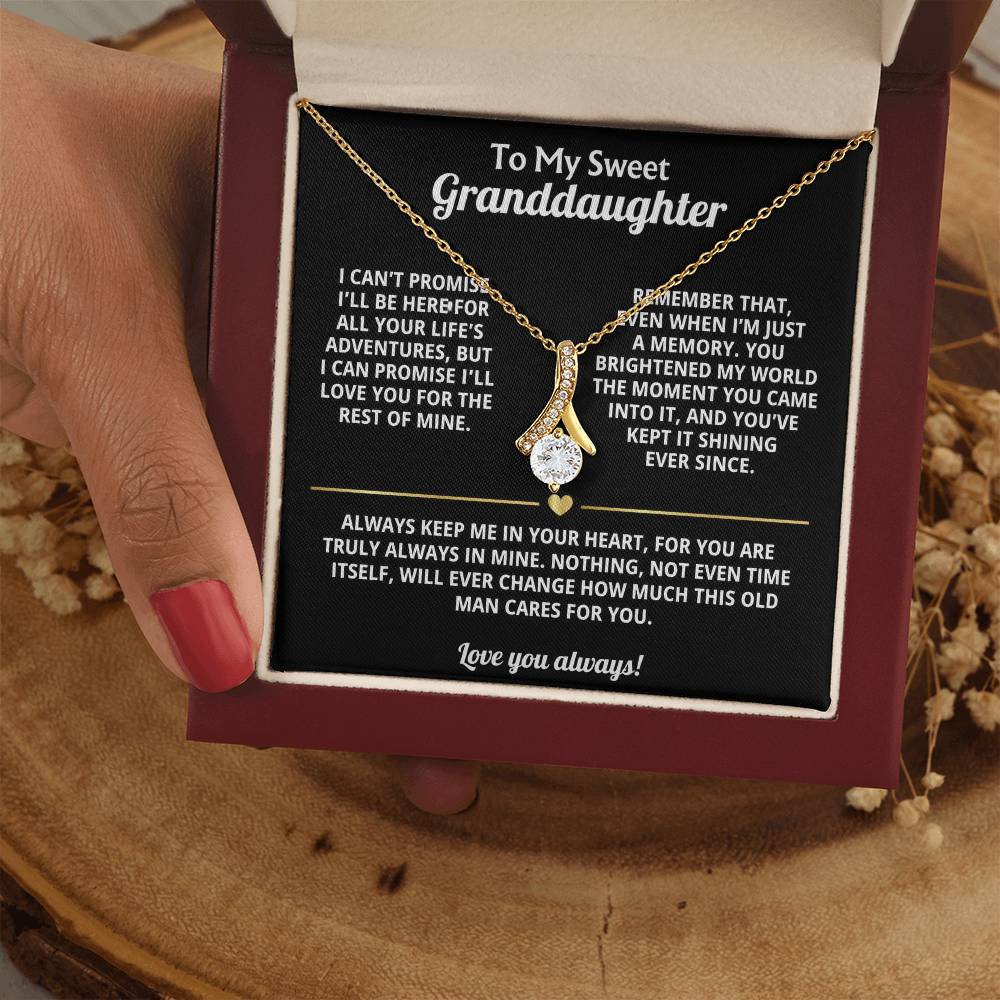 Granddaughter Petite Ribbon Necklace