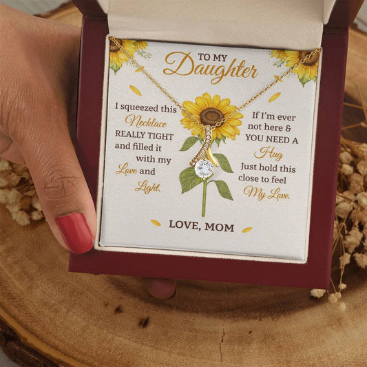 Daughter Alluring Beauty Sunflower  Necklace Gift