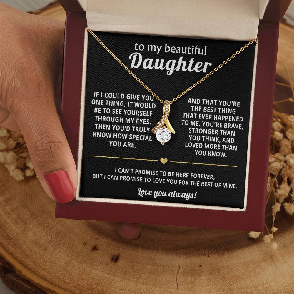 To My Daughter Alluring Beauty Necklace Gift