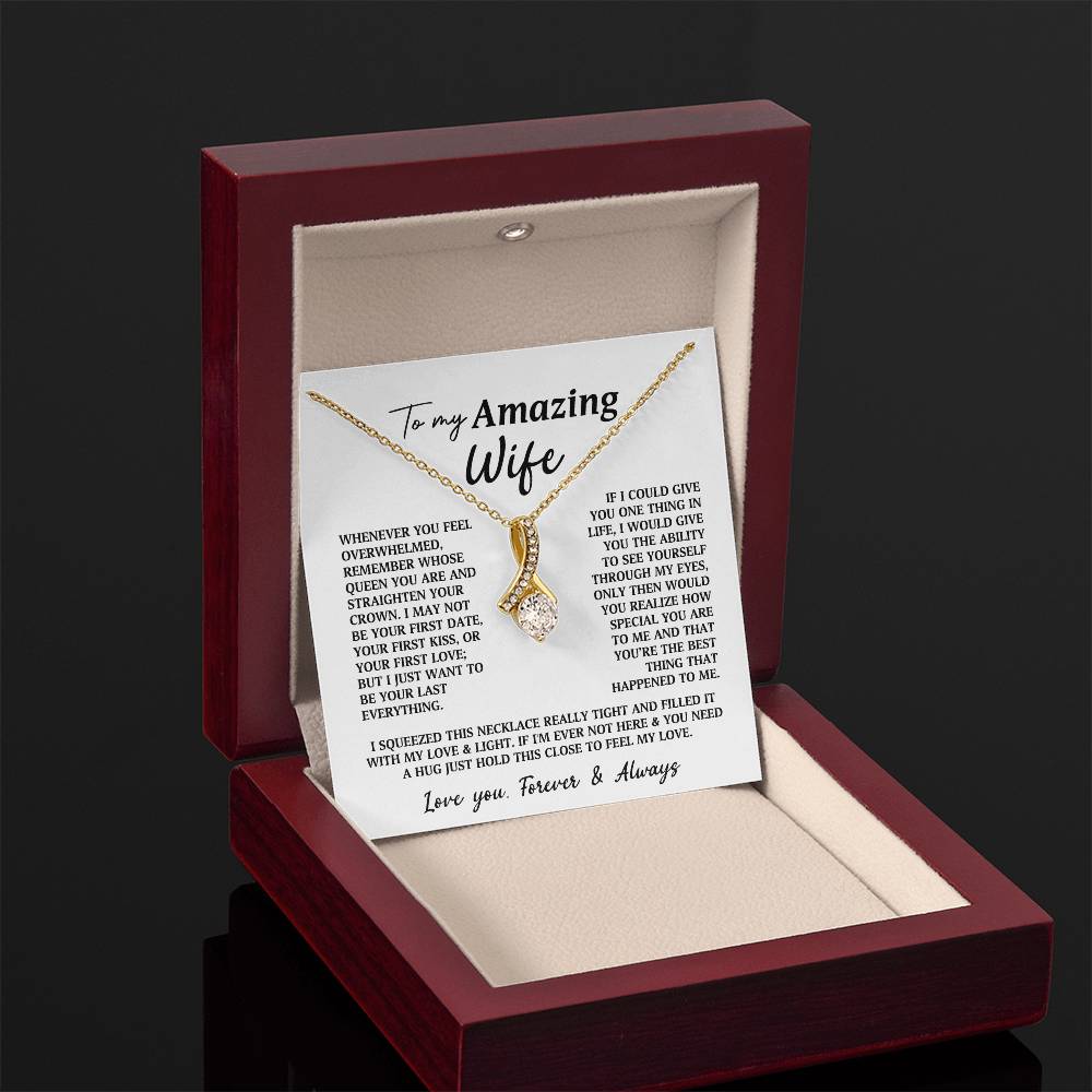 To My Amazing Wife Alluring Beauty Necklace