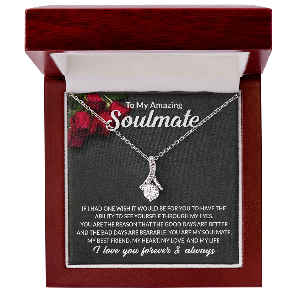 Soulmate My Best Friend Alluring Beauty Necklace Gift-[Heartfelt Family Gift]
