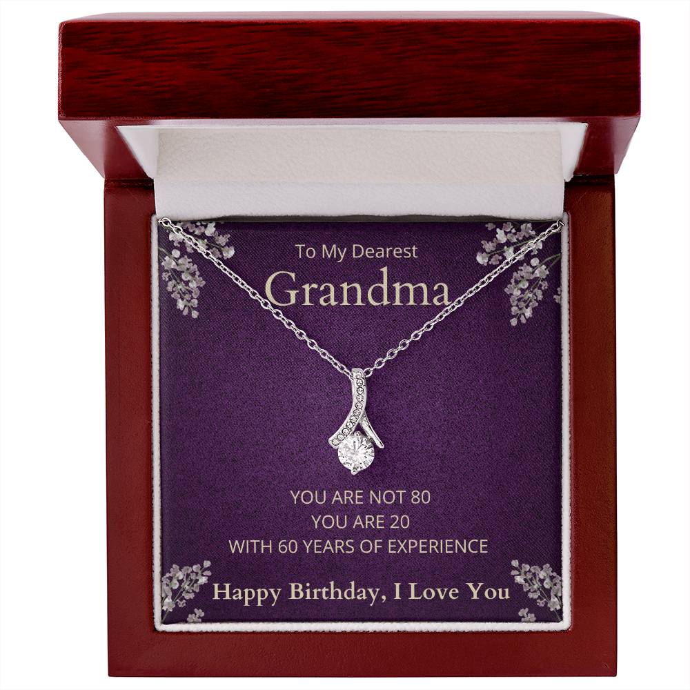 Grandma 80th Birthday Alluring Beauty Necklace-[Heartfelt Family Gift]