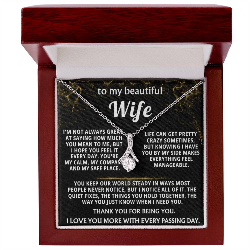 To My Wife Alluring Beauty Necklace Gift