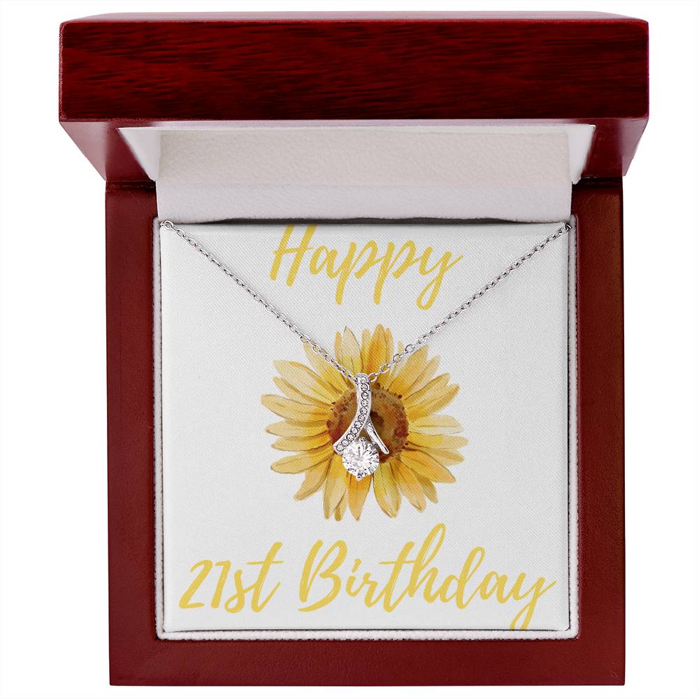 Happy 21st Birthday Alluring Beauty Necklace-[Heartfelt Family Gift]