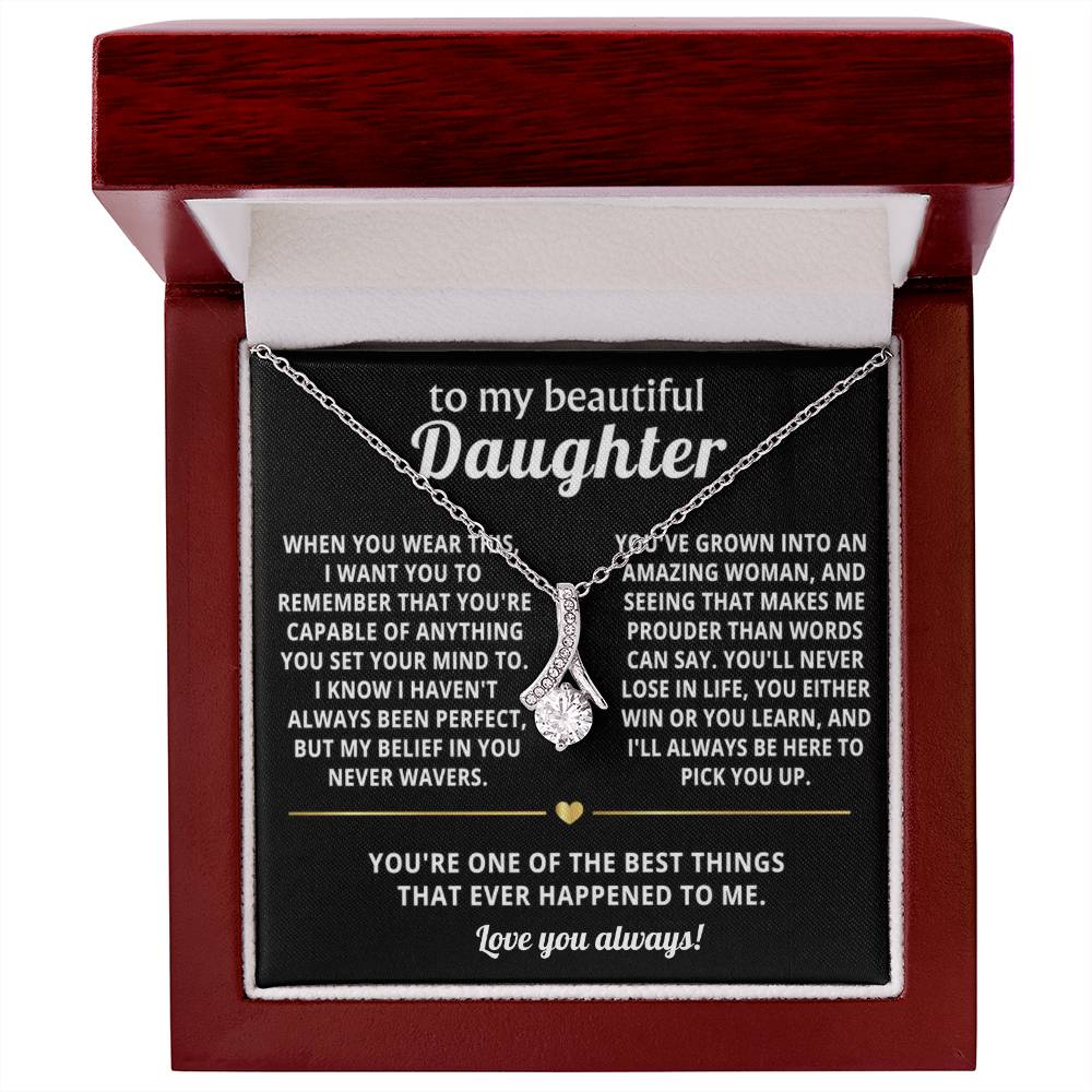To My Daughter Alluring Beauty Necklace Gift