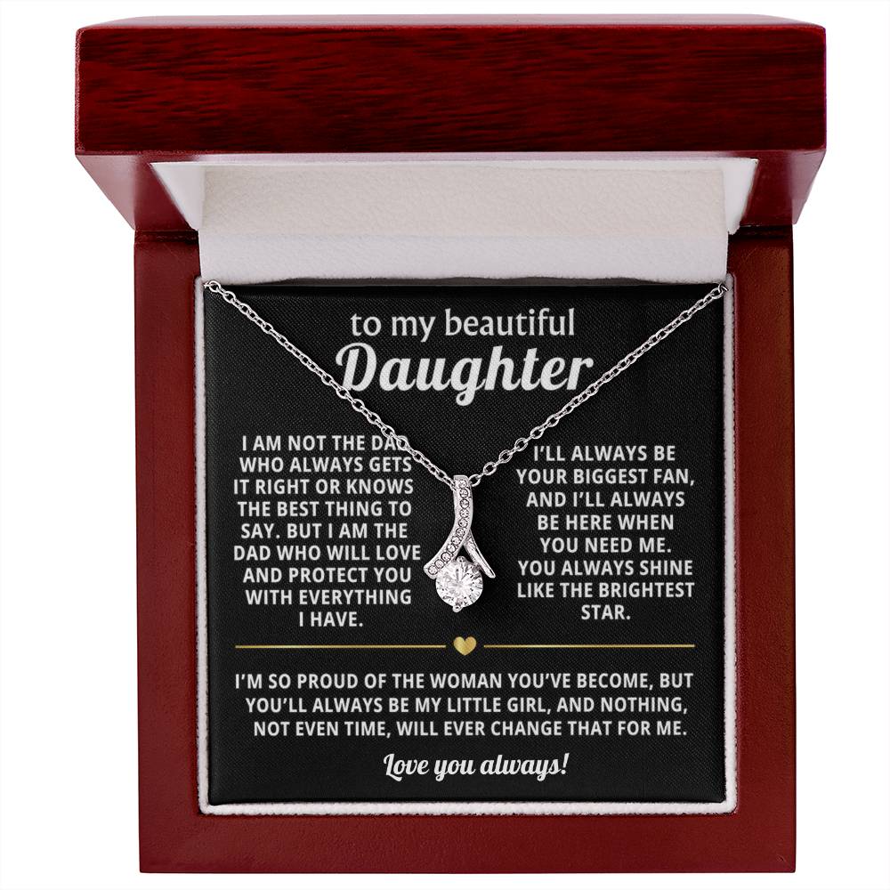 To My Daughter Alluring Beauty Necklace Gift