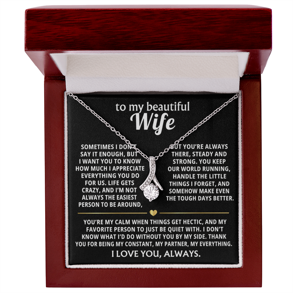 To My Wife Alluring Beauty Necklace Gift