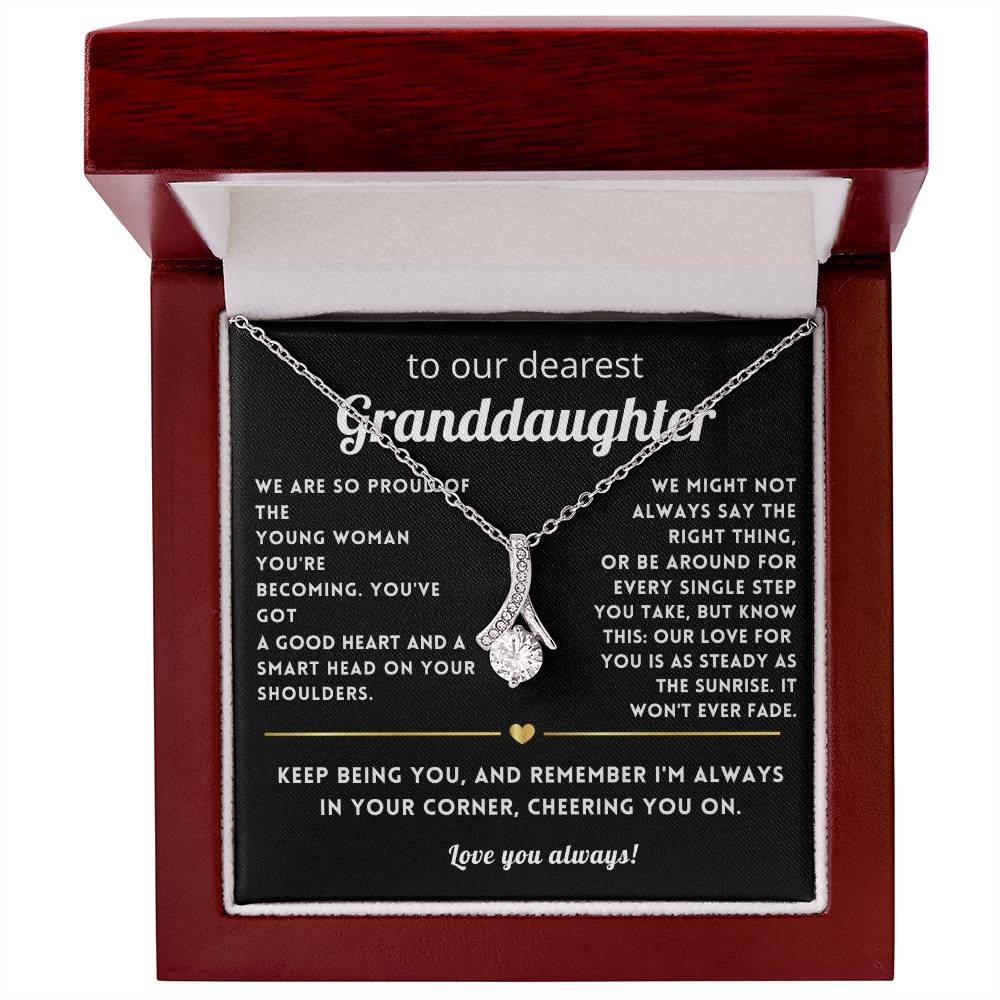 Granddaughter Petite Ribbon Necklace