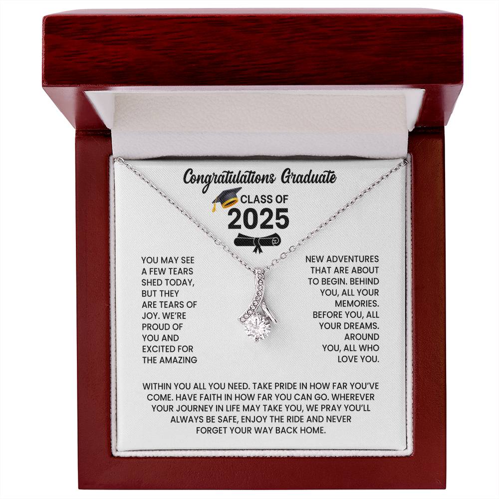 Class of 2026 Graduation Necklace  Gift Petite Ribbon