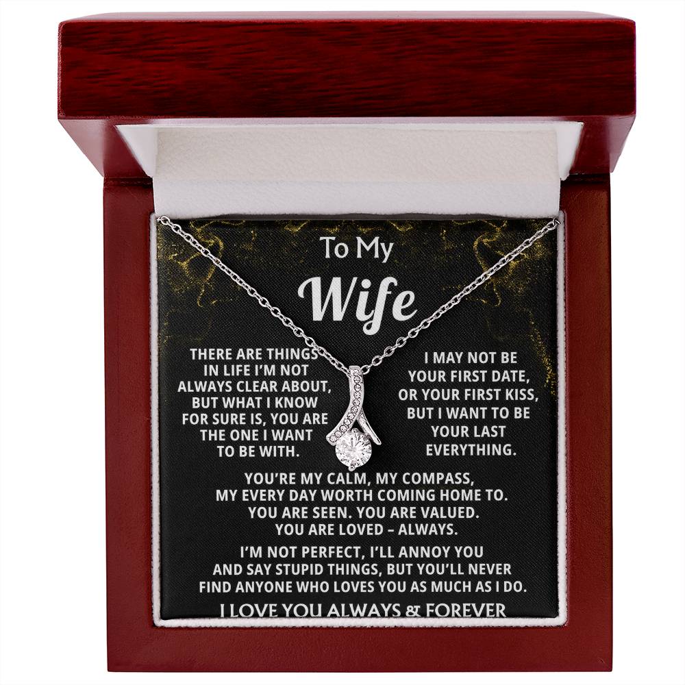 To My Wife Alluring Beauty Necklace Gift