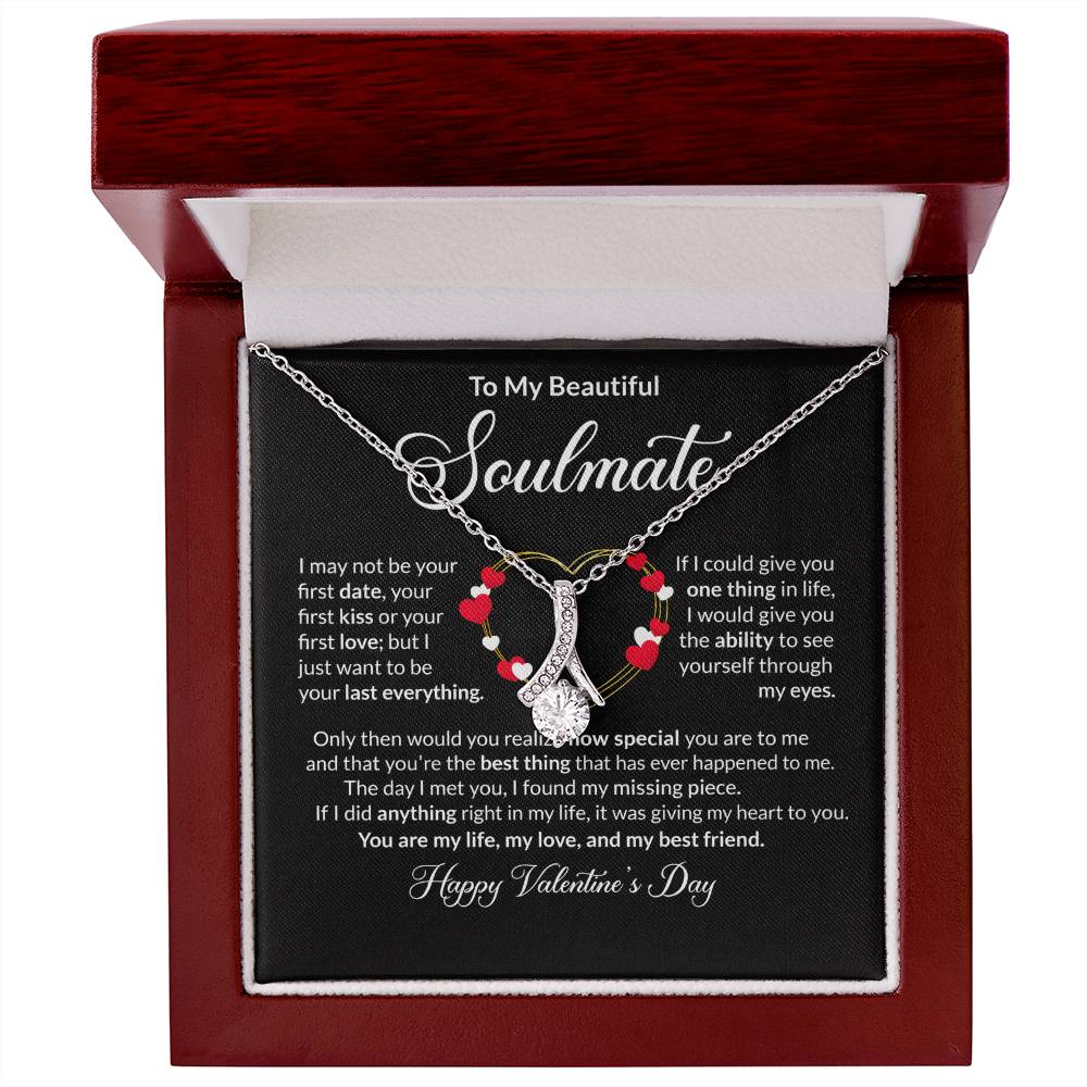 To My Soulmate Valentine's Day Alluring Beauty Necklace Gift