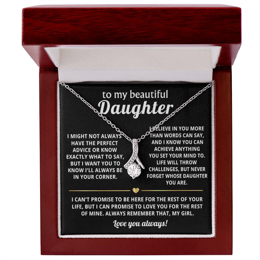To My Daughter Alluring Beauty Necklace Gift