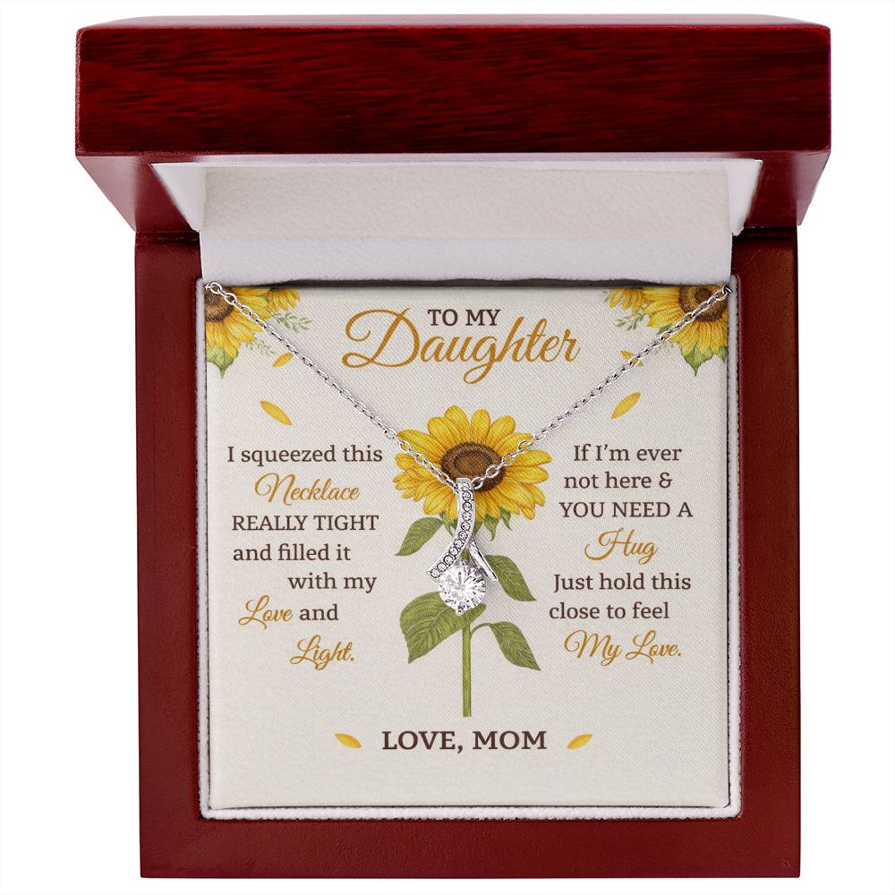 Daughter Alluring Beauty Sunflower  Necklace Gift