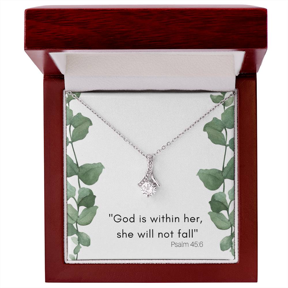 God Is Within Her Alluring Beauty Necklace-[Heartfelt Family Gift]