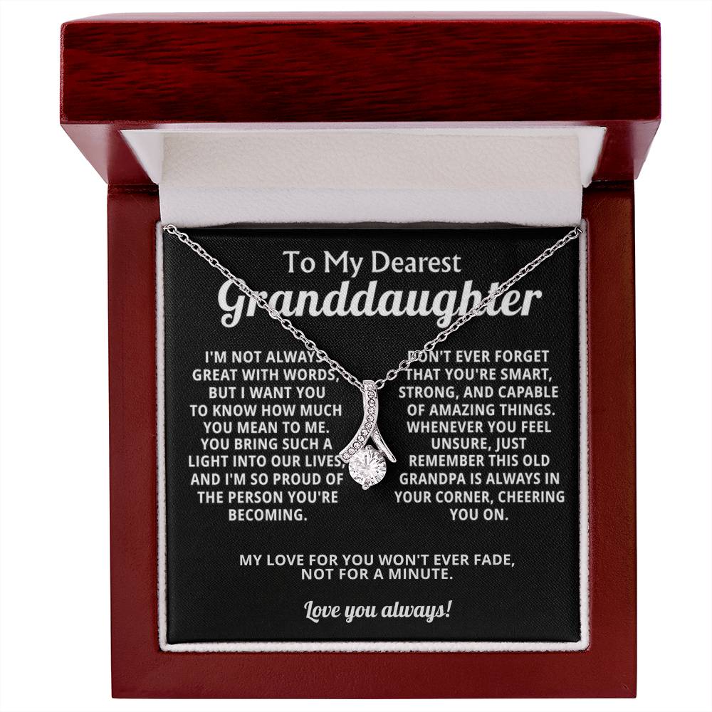 Granddaughter Petite Ribbon Necklace