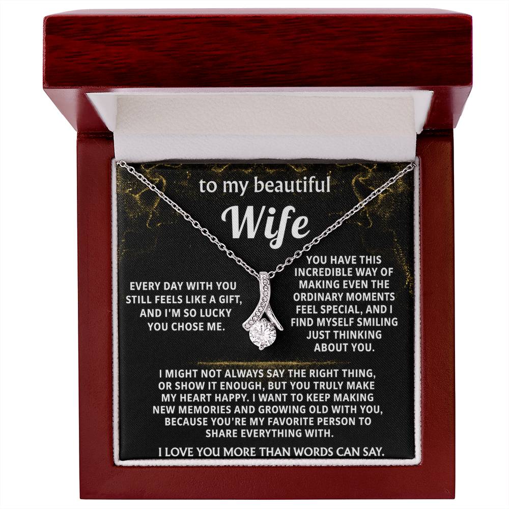 To My Wife Alluring Beauty Necklace Gift