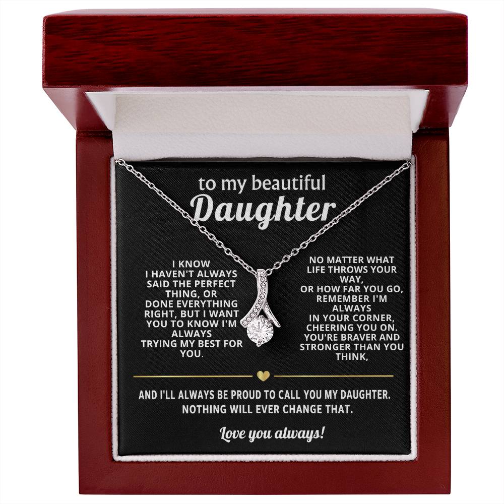 To My Daughter Alluring Beauty Necklace Gift