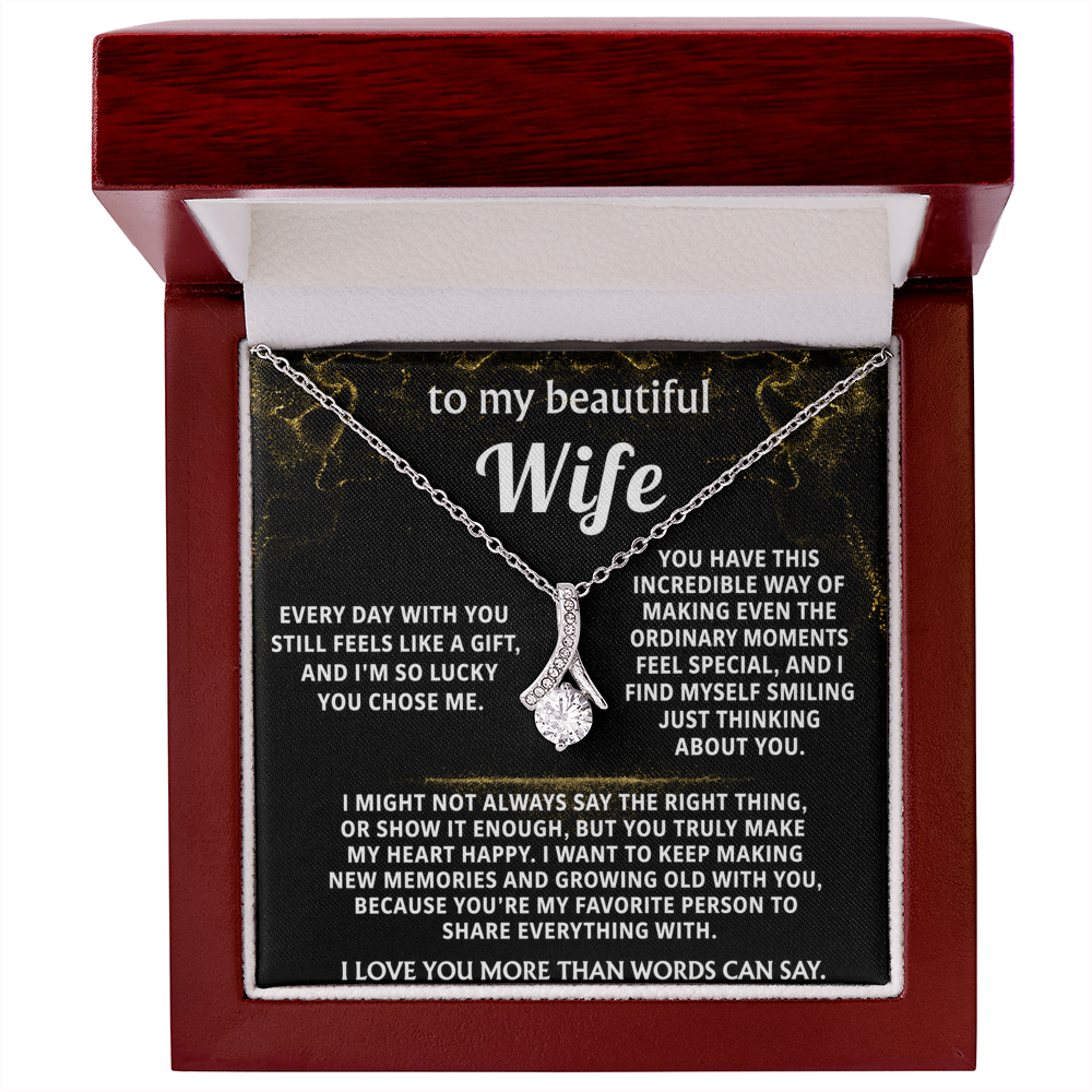 To My Wife Alluring Beauty Necklace Gift