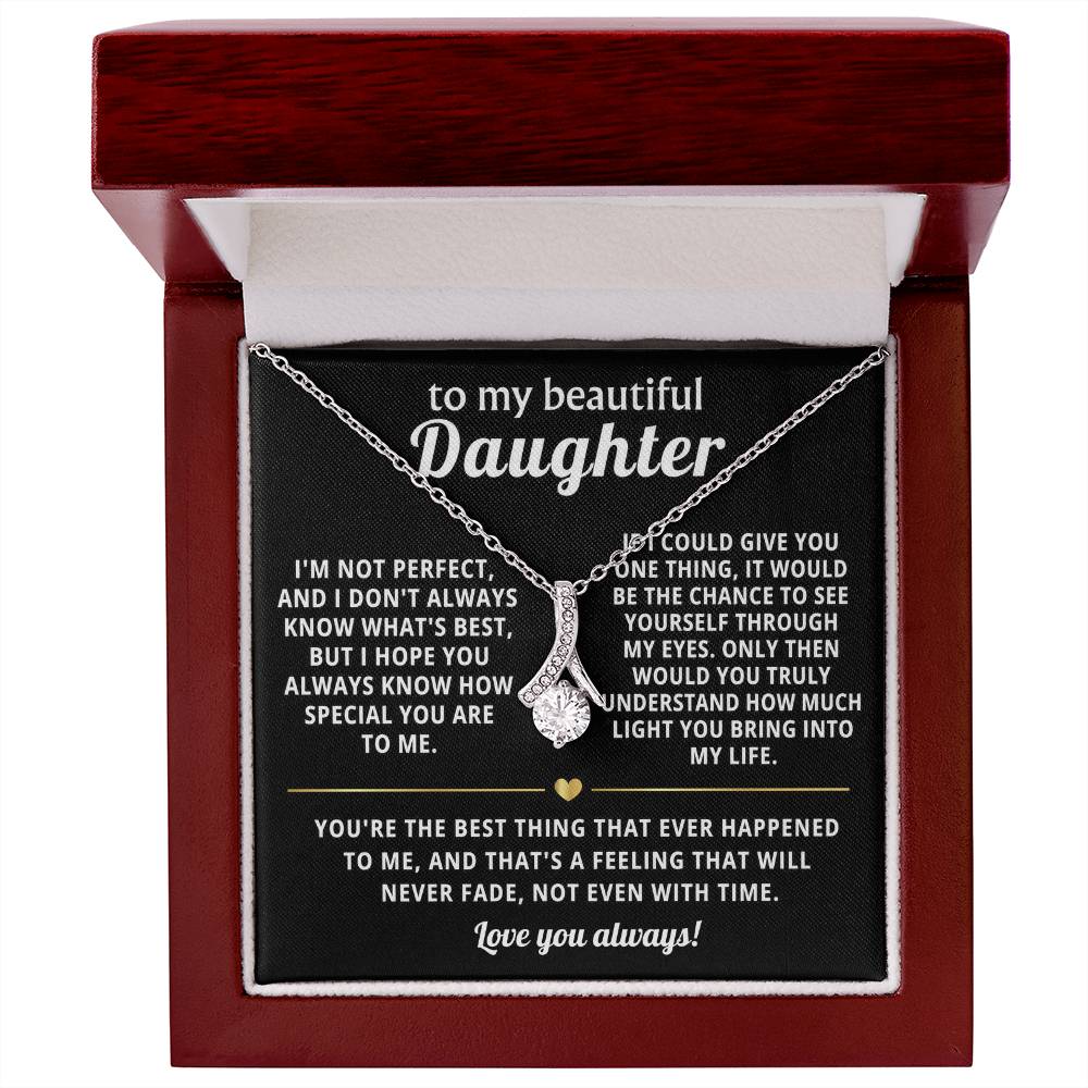 To My Daughter Alluring Beauty Necklace Gift
