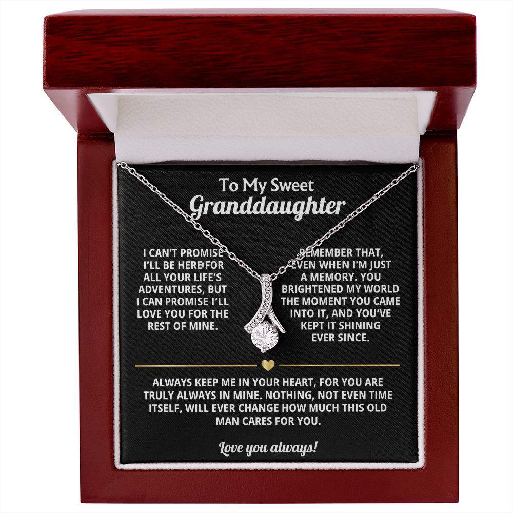 Granddaughter Petite Ribbon Necklace
