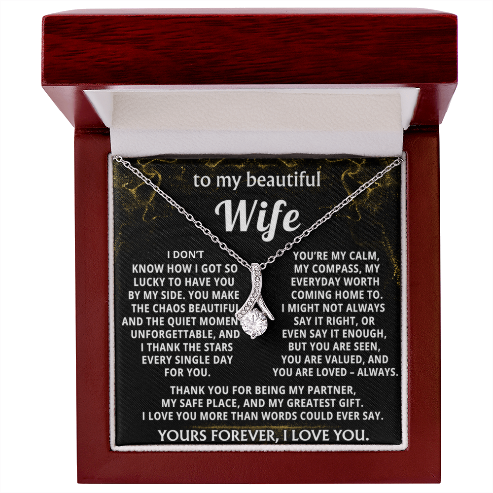 To My Wife Alluring Beauty Necklace Gift