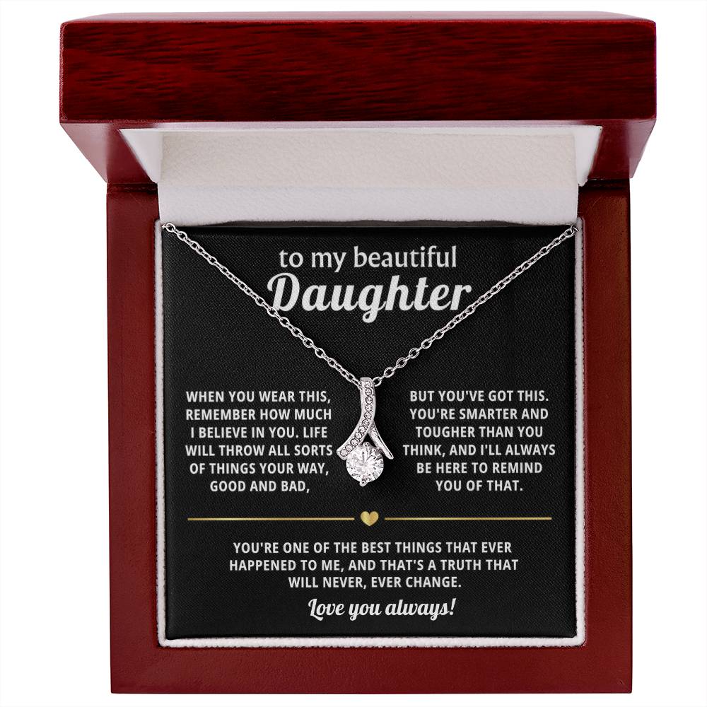 To My Daughter Alluring Beauty Necklace Gift