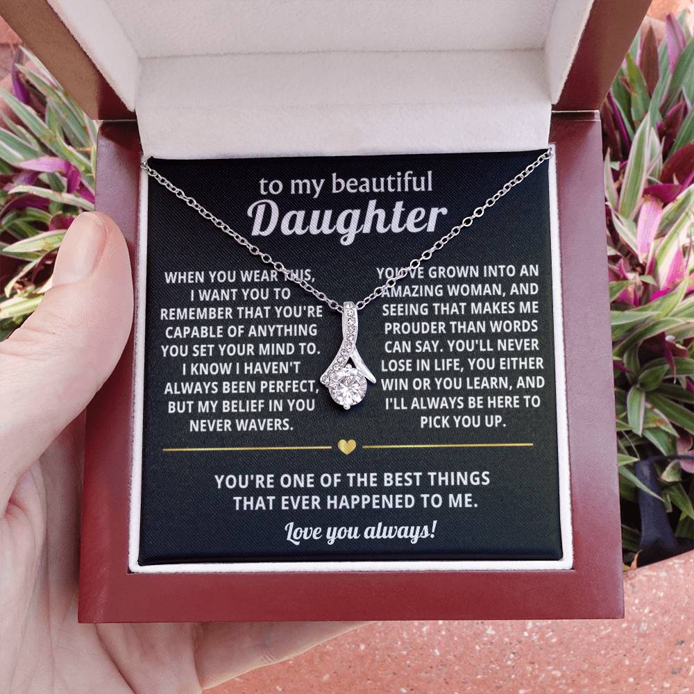 To My Daughter Alluring Beauty Necklace Gift