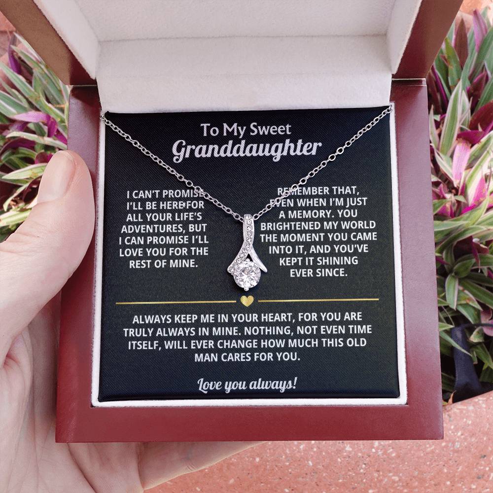Granddaughter Petite Ribbon Necklace