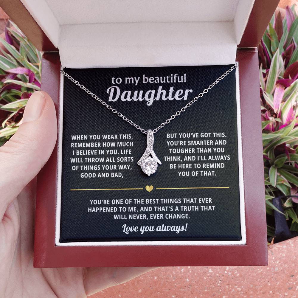 To My Daughter Alluring Beauty Necklace Gift