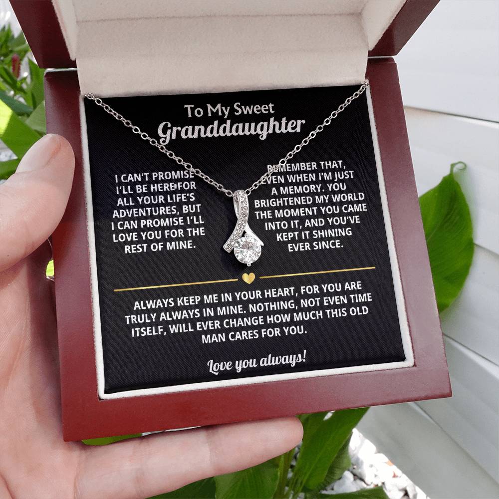 Granddaughter Petite Ribbon Necklace