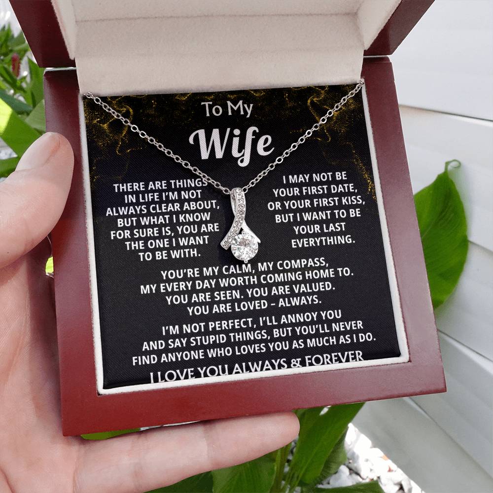 To My Wife Alluring Beauty Necklace Gift