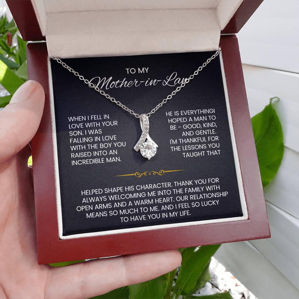 Mother in Law Petite Ribbon Necklace
