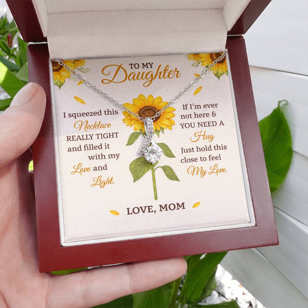 Daughter Alluring Beauty Sunflower  Necklace Gift