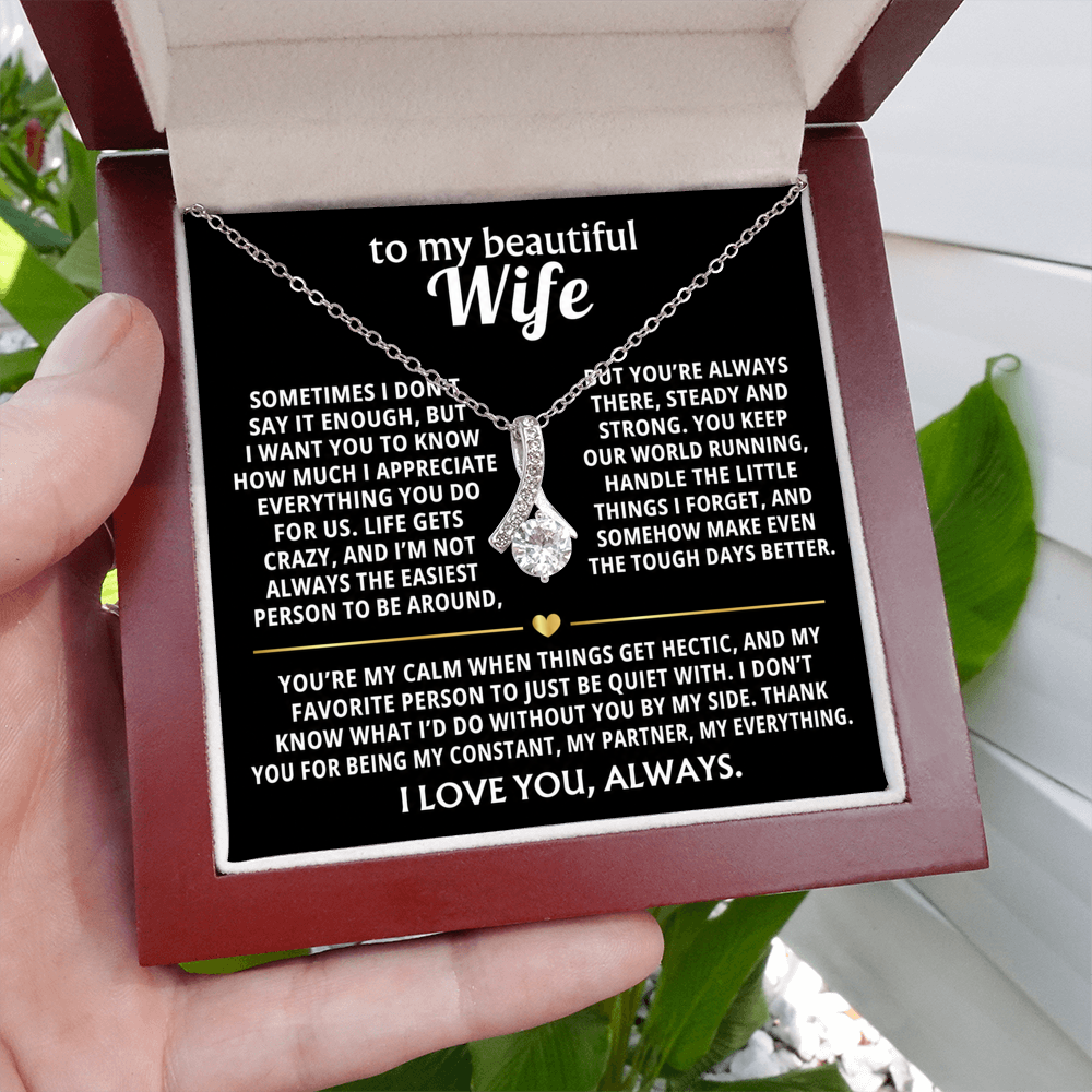 To My Wife Alluring Beauty Necklace Gift