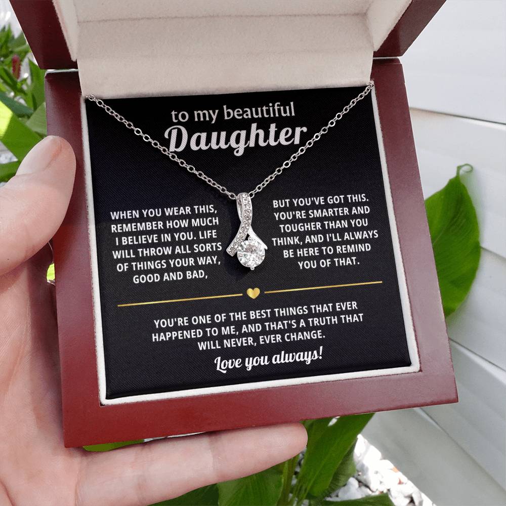 To My Daughter Alluring Beauty Necklace Gift