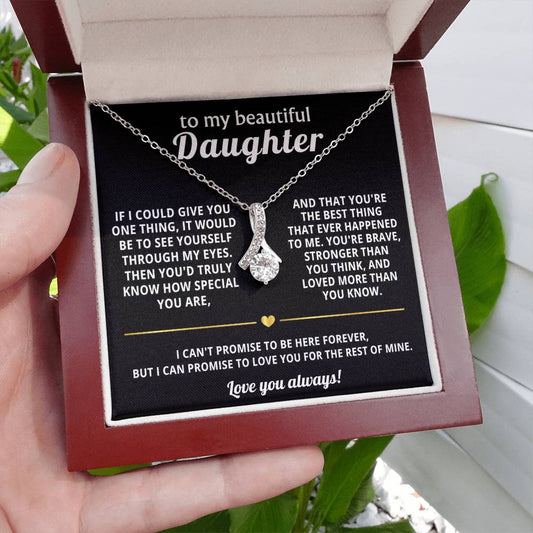To My Daughter Alluring Beauty Necklace Gift