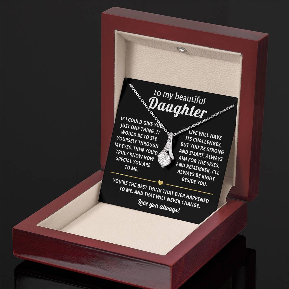 To My Daughter Alluring Beauty Necklace Gift