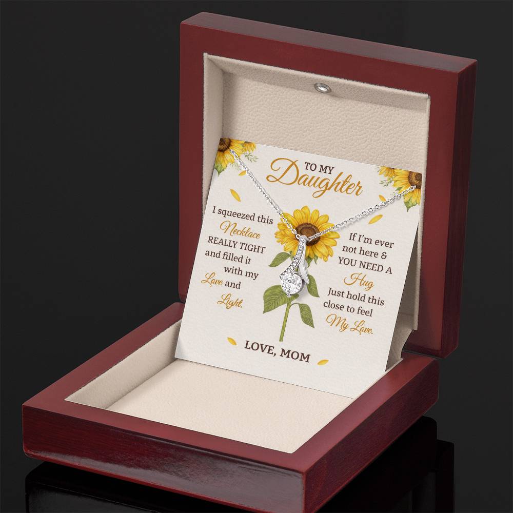 Daughter Alluring Beauty Sunflower  Necklace Gift