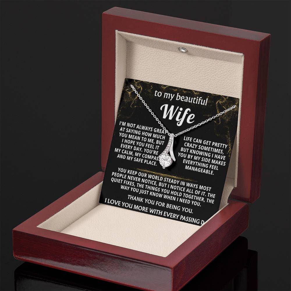 To My Wife Alluring Beauty Necklace Gift