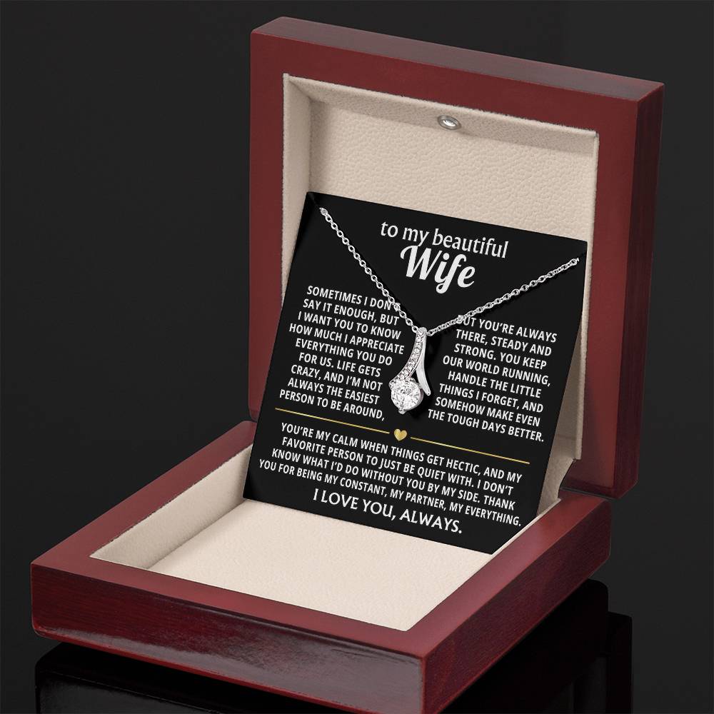 To My Wife Alluring Beauty Necklace Gift